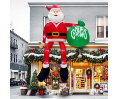Père Noël gonflable géant 4,5m - Décoration de Noël - Jusqu'à 35% de remise