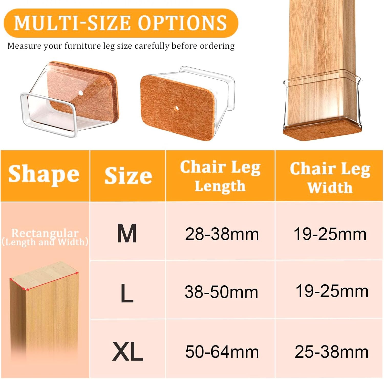 20 Embouts de protection rectangulaires XL - Jusqu'à 35% de réduction