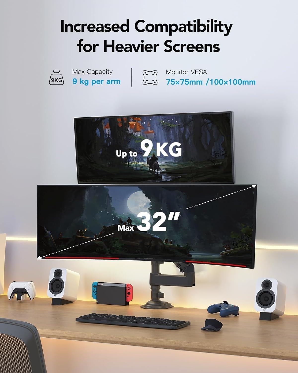 Support Double pour Écrans 13"-32" Articulé - Jusqu'à 35% de réduction
