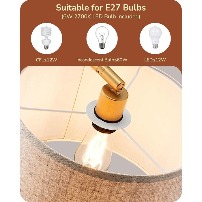 Lampadaire arc design doré et lin beige - Jusqu'à -35% sur nos modèles