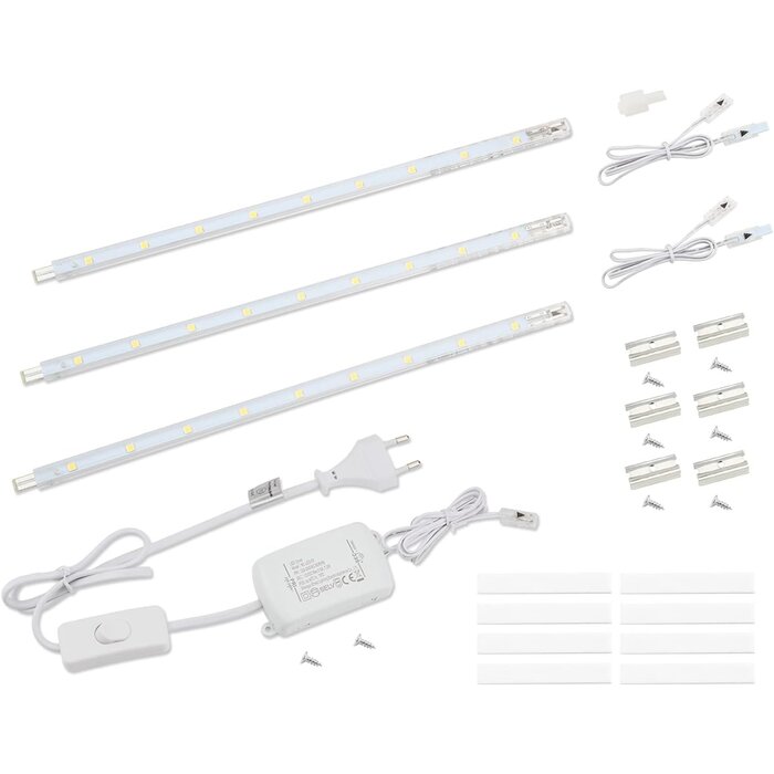 Lot de 6 réglettes LED 26cm - Éclairage sous-meuble jusqu'à -35%