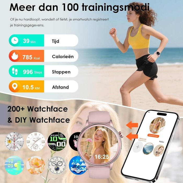 Montre connectée ECG avec appels et SOS - Jusqu'à 35% de remise