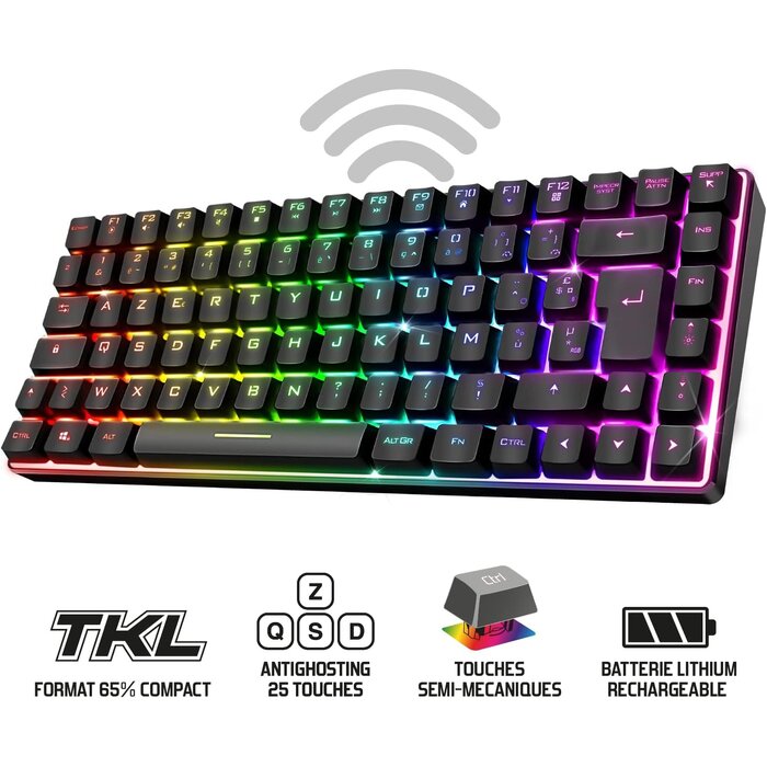 Clavier gaming sans fil TKL - Jusqu'à 35% de réduction