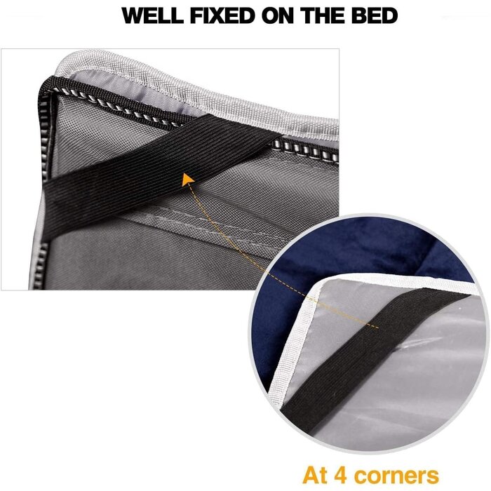 Housse coton pour lit de camp XL 190x75 cm - Bleu nuit - Jusqu'à -35%