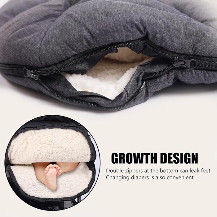Gigoteuse universelle pour poussette - Extra large - Gris foncé - Jusqu'à -35%