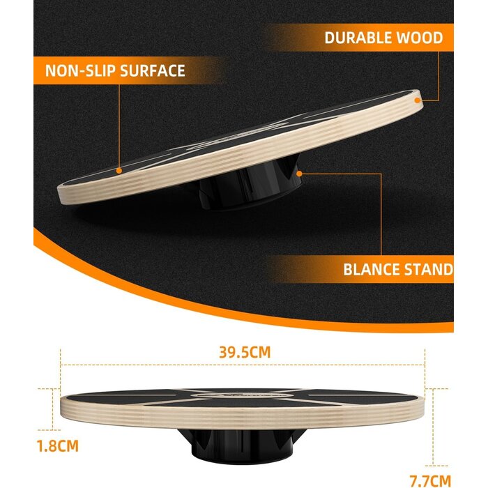Plateau d'équilibre en bois 40 cm - Fitness & Rééducation - Jusqu'à -35%