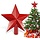 Étoile de sapin rouge pailletée 20 cm - Jusqu'à 35% de réduction