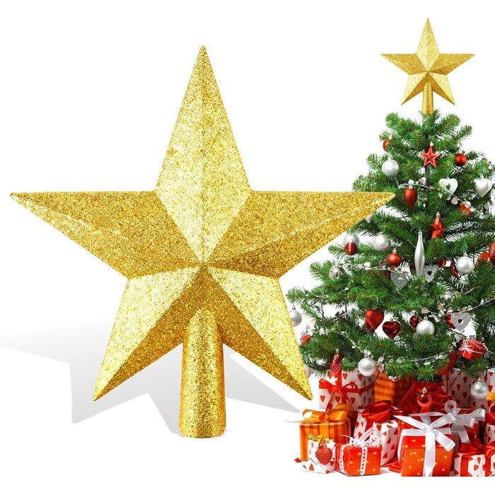Étoile de sapin de Noël dorée 20 cm - Jusqu'à -35% de réduction