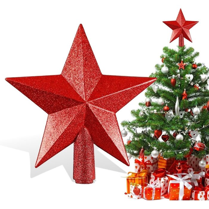 Étoile de sapin 20 cm argentée - Décoration de Noël - Jusqu'à -35%