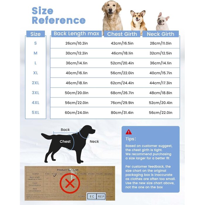 Manteau imperméable pour chien avec harnais, taille 4XL - Jusqu'à -35%