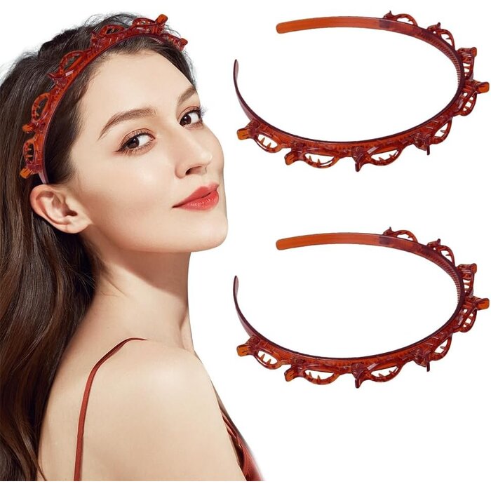 Lot de 2 serre-têtes rouges à clips - Jusqu'à 35% de réduction