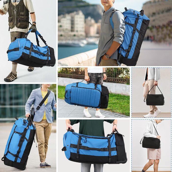 Sac de voyage pliable 86L à roulettes - Jusqu'à 35% de remise