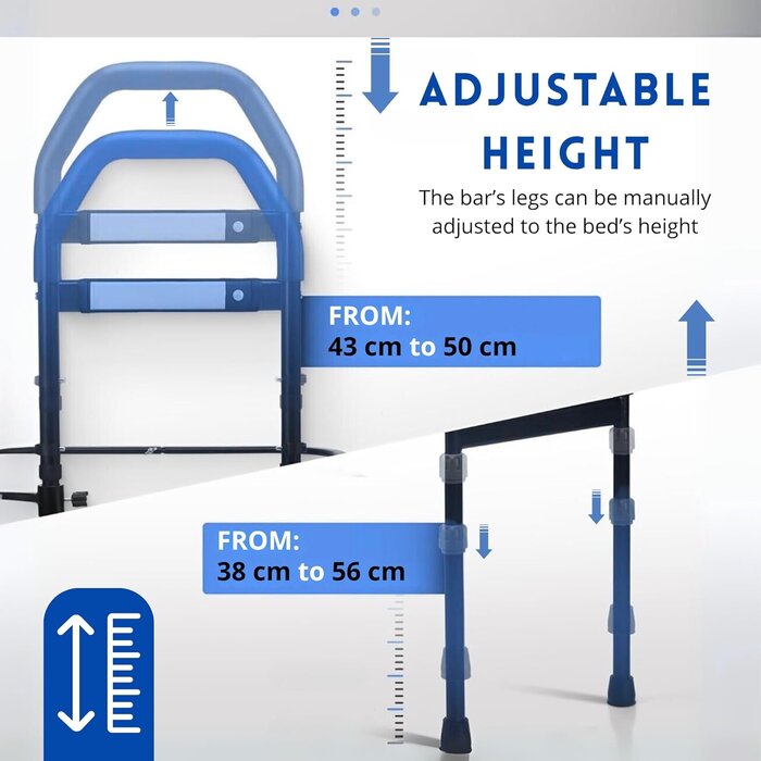 Barrière de lit avec LED et aide au lever - Jusqu'à -35% sur nos modèles outlet