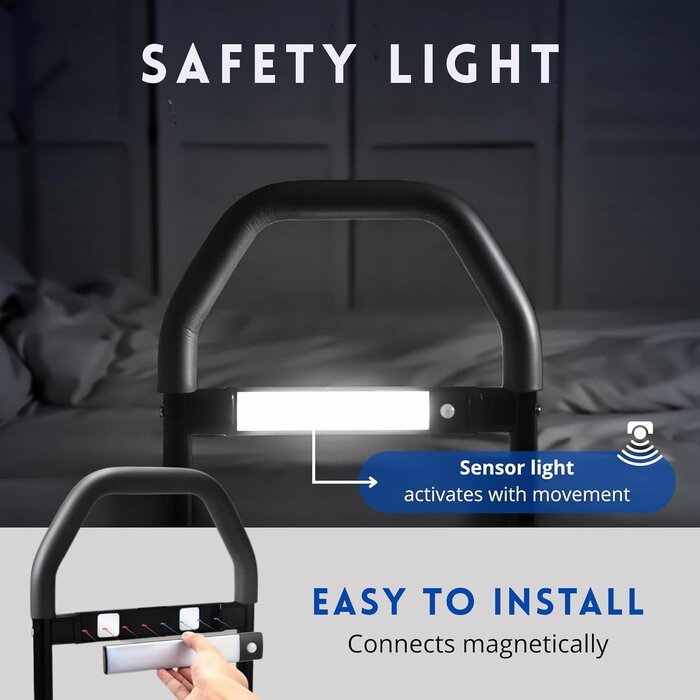 Barrière de lit avec LED et aide au lever - Jusqu'à -35% sur nos modèles outlet