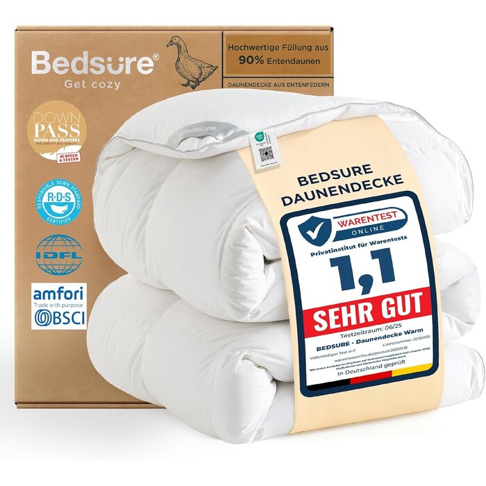 Couette d'hiver 240x220cm 90% Duvet - Jusqu'à -35% sur votre confort
