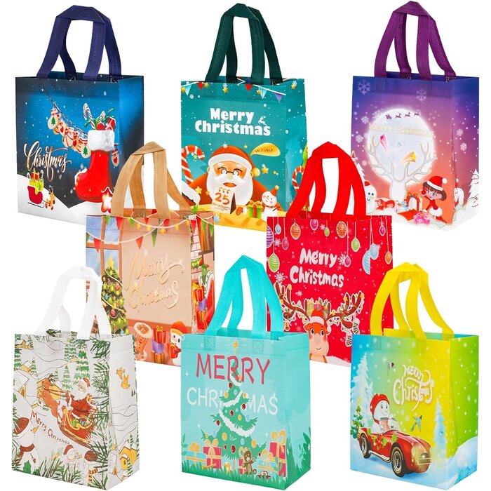 Lot de 12 Grands Sacs Cadeaux de Noël - Jusqu'à -35% de remise