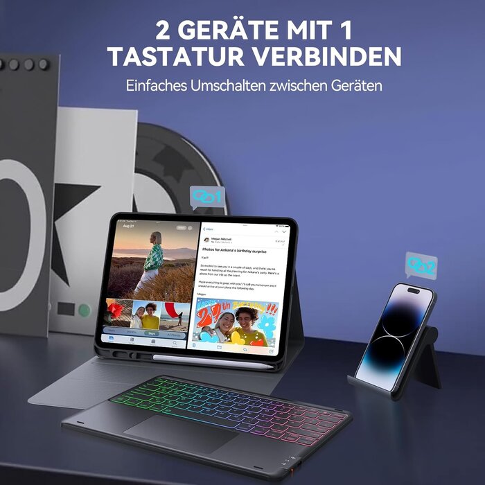 Étui clavier rétroéclairé pour iPad Pro 12.9 (QWERTZ) - Jusqu'à -35%