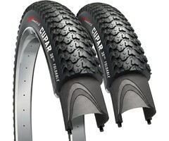 Lot de 2 Pneus VTT Pliables 26 x 2,125 Rouge - Jusqu'à 35% de remise