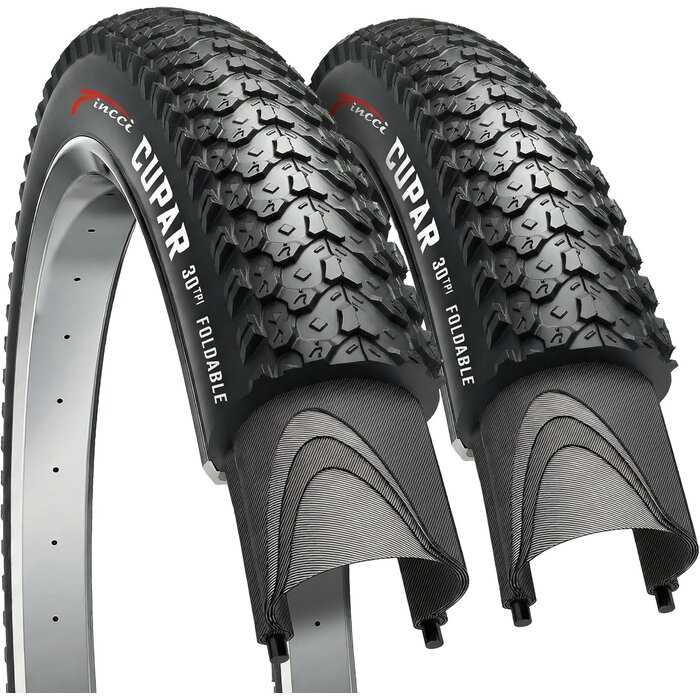 Lot de 2 Pneus VTT Pliables 26 x 2,125 Rouge - Jusqu'à 35% de remise