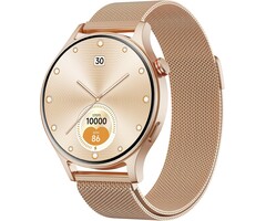 Montre connectée AMOLED dorée - Appels Bluetooth - Jusqu'à -35% d'économie