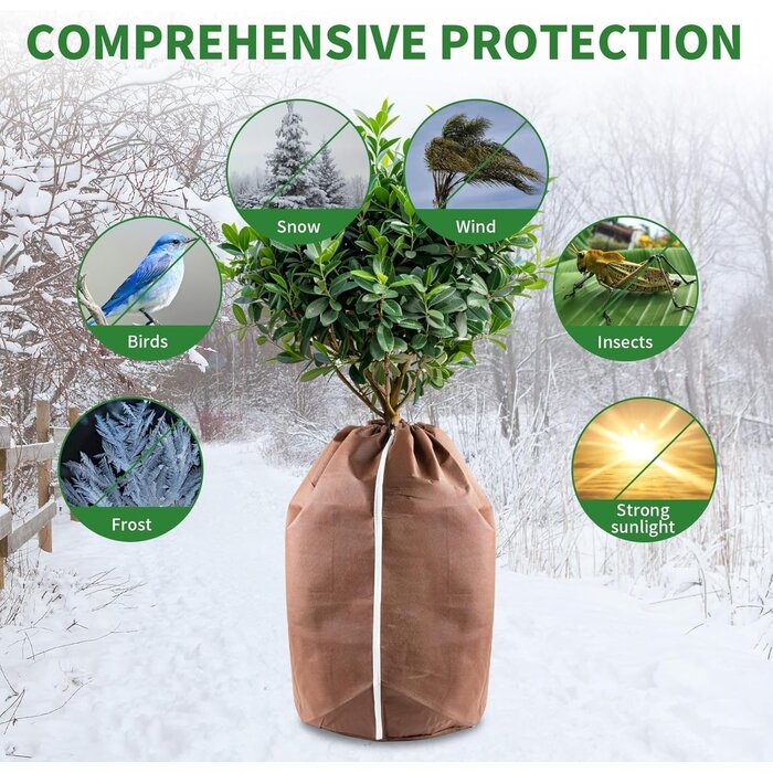 Lot de 2 housses d'hivernage pour plantes 45x55cm - Jusqu'à -35%