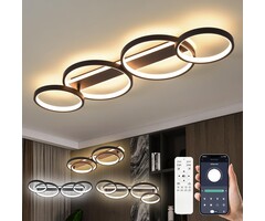 Plafonnier LED Moderne 48W 86cm - 4 Anneaux Orientables - Jusqu'à -35%