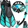 Kit de snorkeling complet adulte vert - Jusqu'à 35% de remise