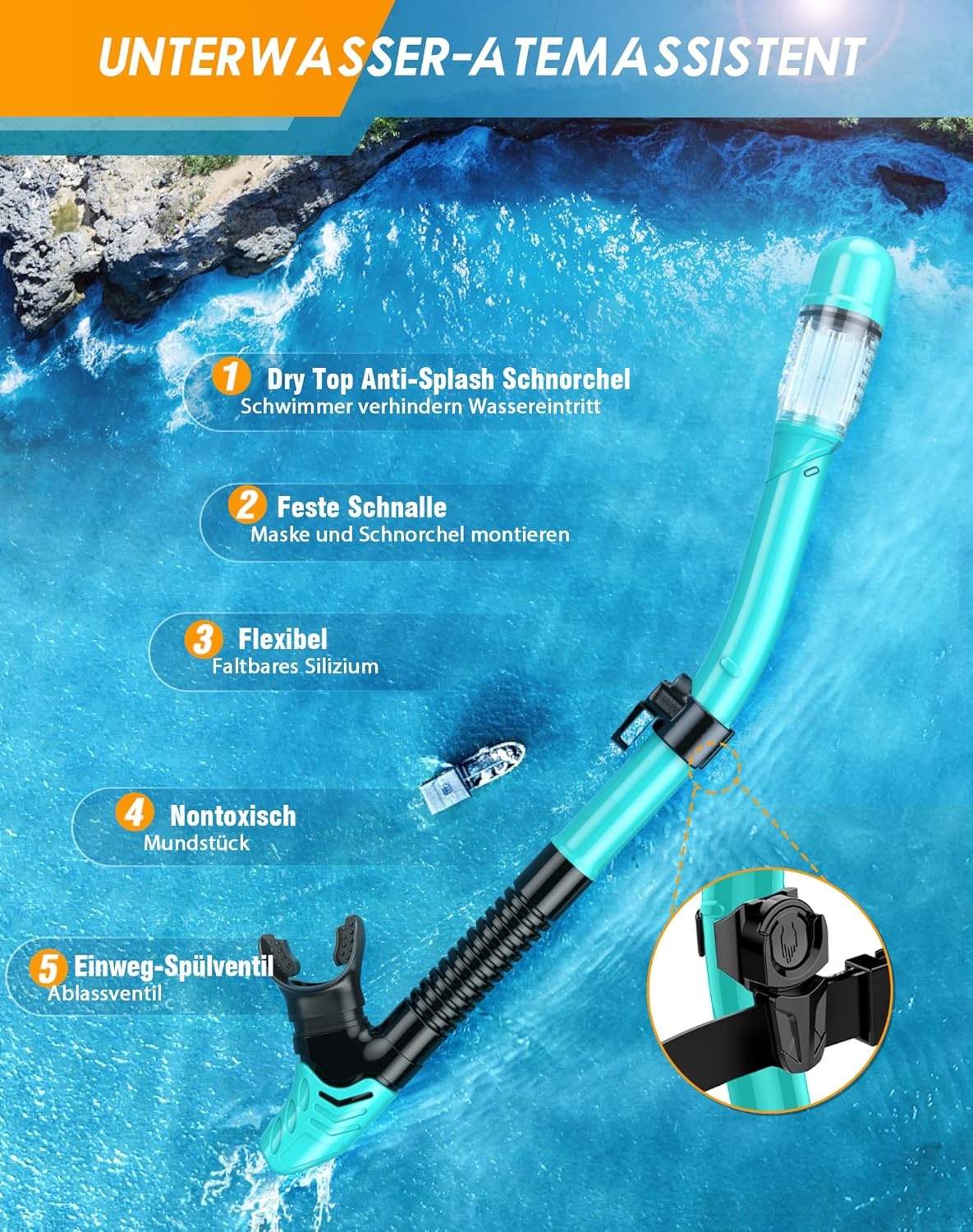Kit de snorkeling complet adulte vert - Jusqu'à 35% de remise