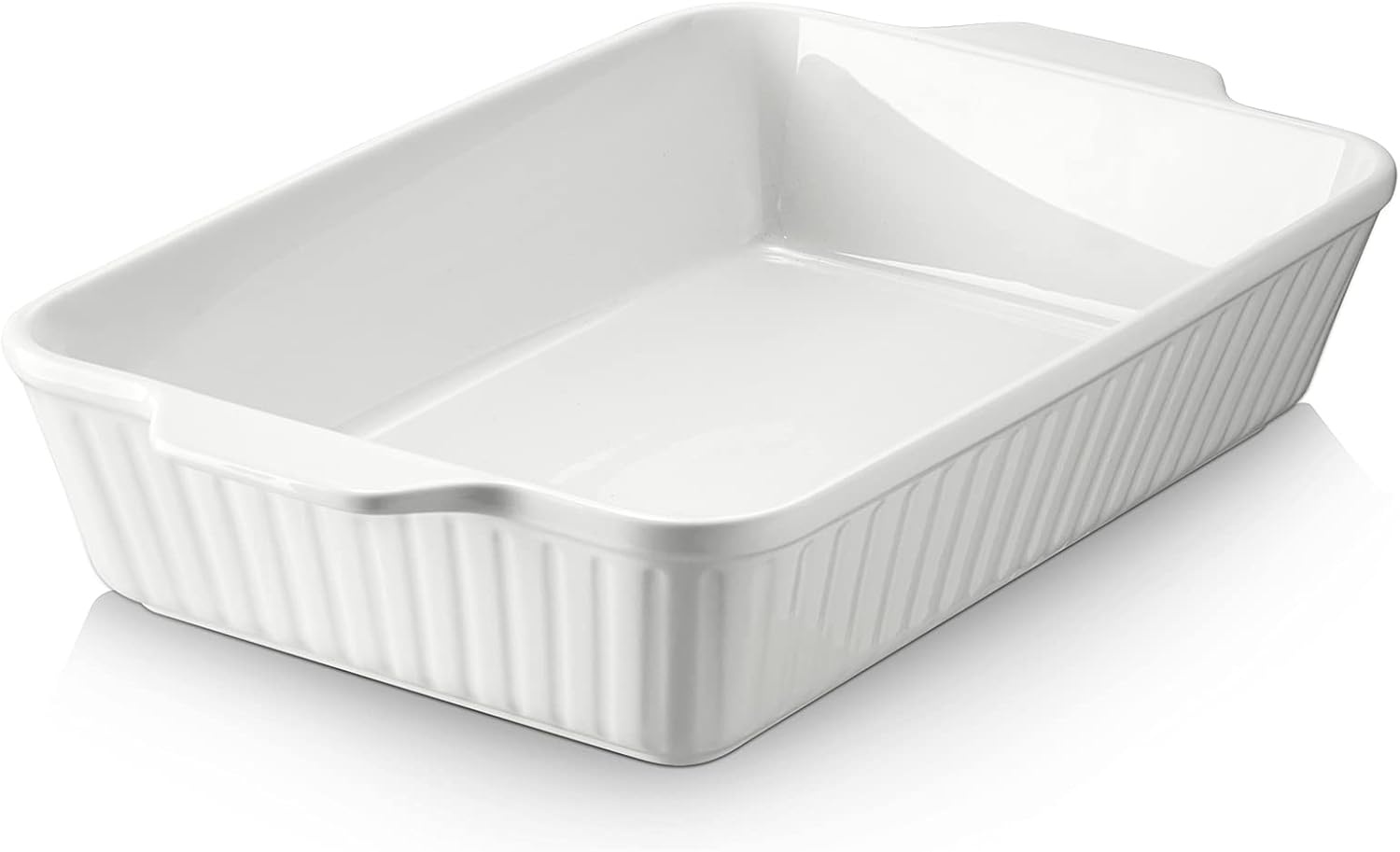 Plat de cuisson en céramique blanc 22x33cm - Jusqu'à 35% de réduction