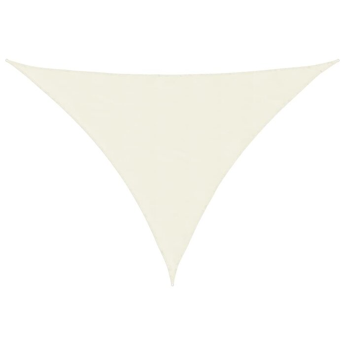 Voile d'ombrage triangulaire 3,5x4,9m Crème - Jusqu'à -35% d'économie