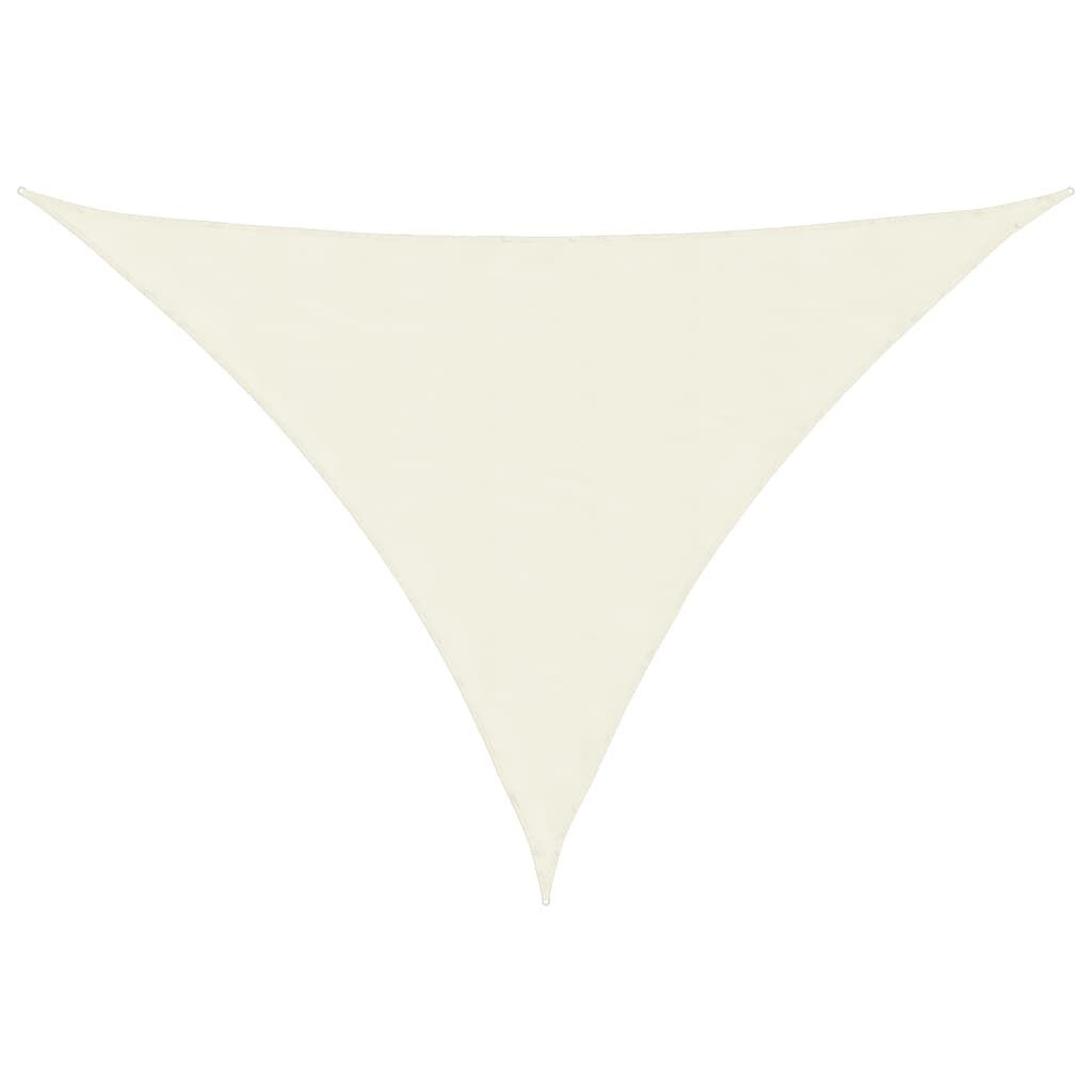 Voile d'ombrage triangulaire 3,5x4,9m Crème - Jusqu'à -35% d'économie