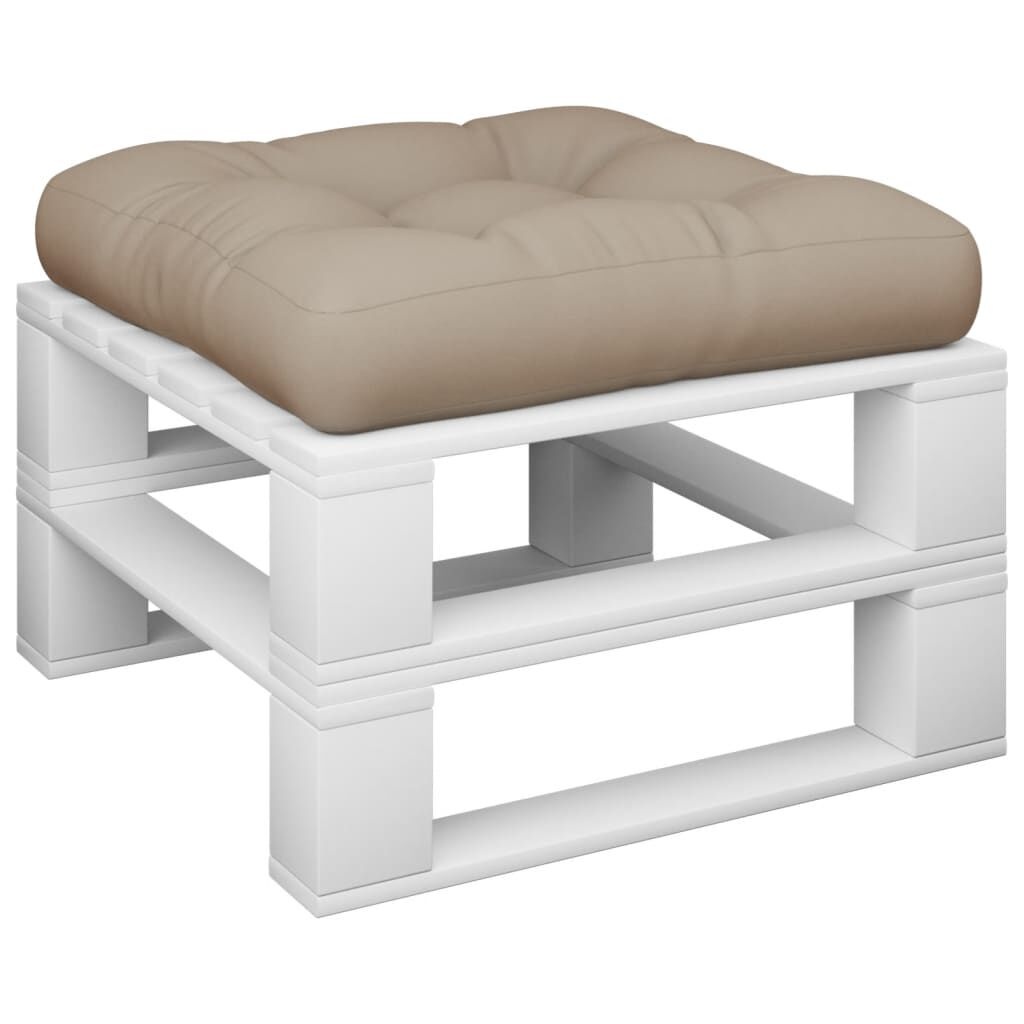 Coussin pour palette 58x58x10 cm taupe - Jusqu'à -35% en Outlet