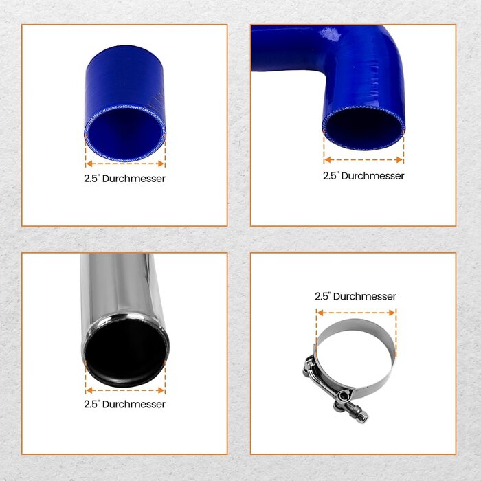 Kit tuyauterie intercooler 2,5" alu - Jusqu'à -35% sur vos projets turbo