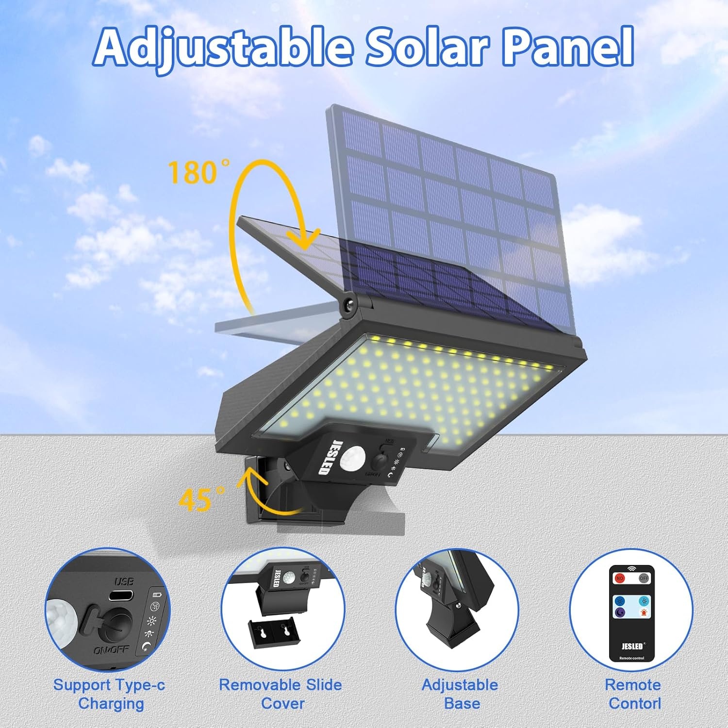 Applique solaire LED détecteur de mouvement - Jusqu'à -35% d'économie