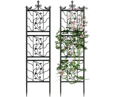Lot de 2 treillis métalliques 195 cm - Noir - Jusqu'à -35% en outlet