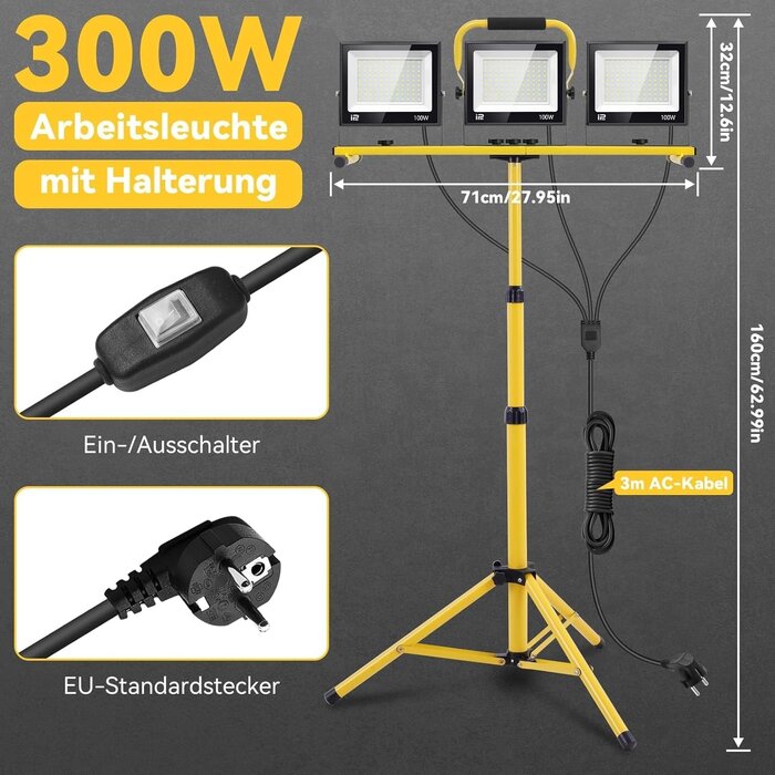 Projecteur LED 300W sur trépied : jusqu'à 35% de réduction