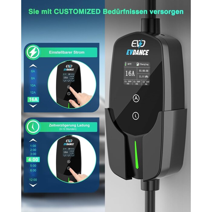 Borne de recharge nomade 11kW triphasée, 7,8m - Jusqu'à 35% de remise