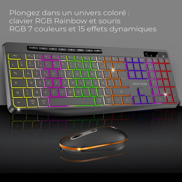 Ensemble clavier et souris sans fil RGB - Jusqu'à -35% sur votre setup