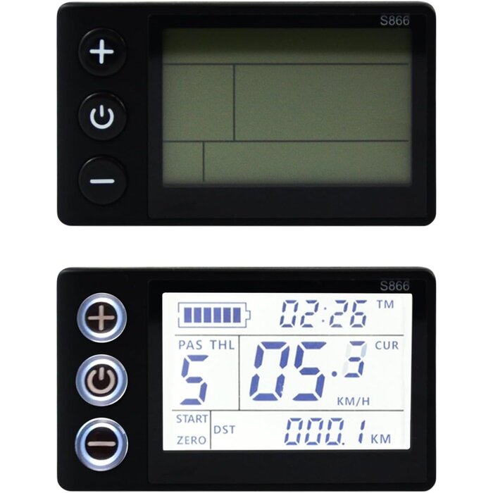 Écran LCD S866 pour vélo électrique 24V/36V/48V - Jusqu'à 35% de remise
