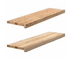 Lot de 4 marches d'escalier en chêne massif 90x30 cm - Jusqu'à -35%