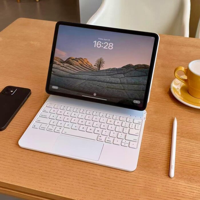 Étui clavier magnétique iPad 10/11 - QWERTZ - Blanc - Jusqu'à 35% de remise