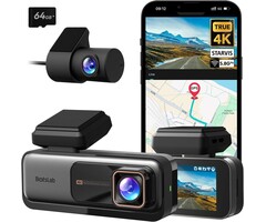 Dashcam 4K Avant/Arrière avec GPS et WiFi - Jusqu'à -35% sur votre sécurité