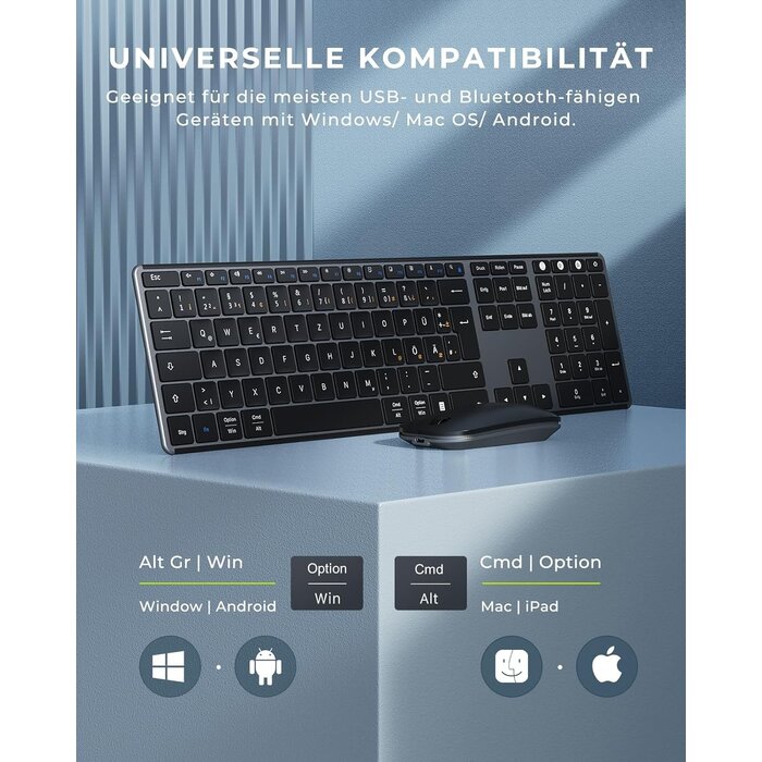 Ensemble clavier souris sans fil QWERTZ - Jusqu'à 35% de réduction