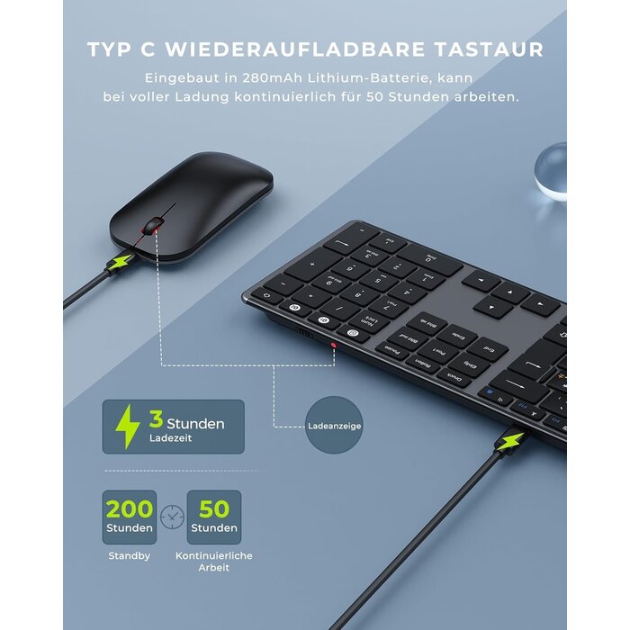 Ensemble clavier souris sans fil QWERTZ - Jusqu'à 35% de réduction