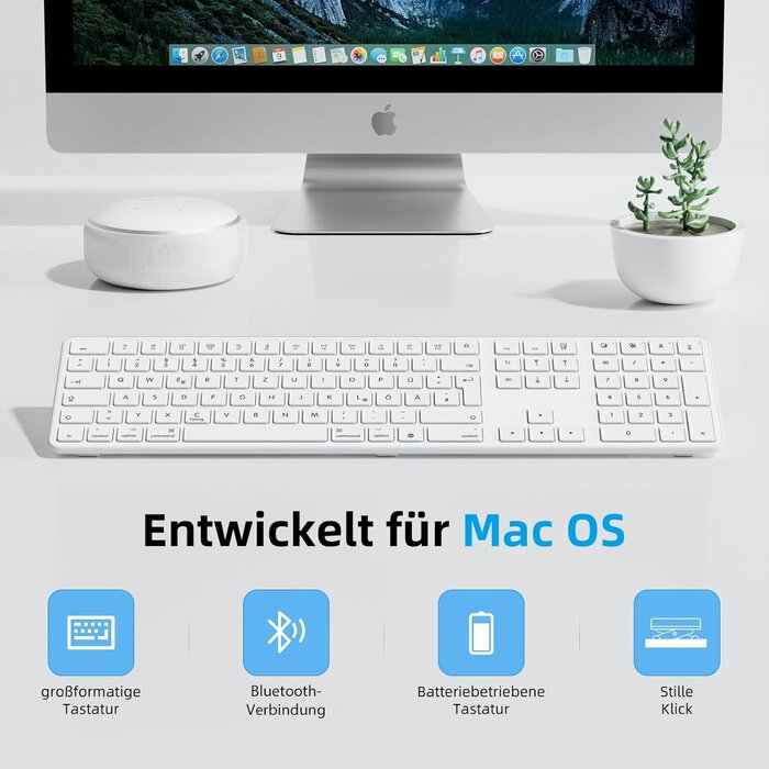 Clavier sans fil Bluetooth pour Mac, QWERTZ - Jusqu'à 35% de remise