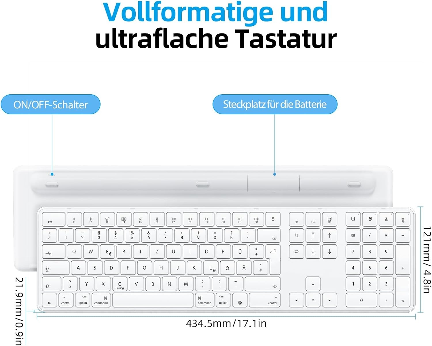 Clavier sans fil Bluetooth pour Mac, QWERTZ - Jusqu'à 35% de remise