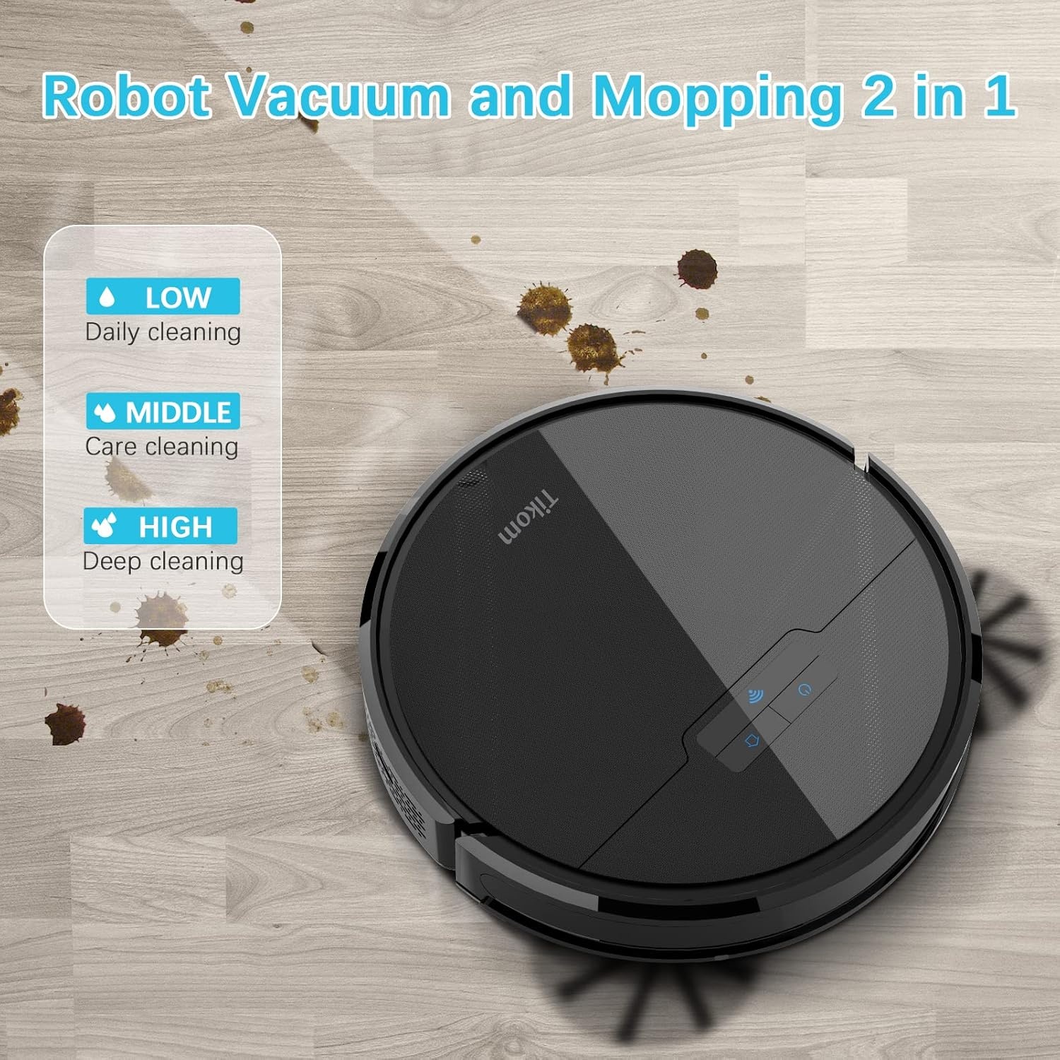 Robot aspirateur et laveur 2 en 1 - Aspiration 2700Pa - Jusqu'à -35%