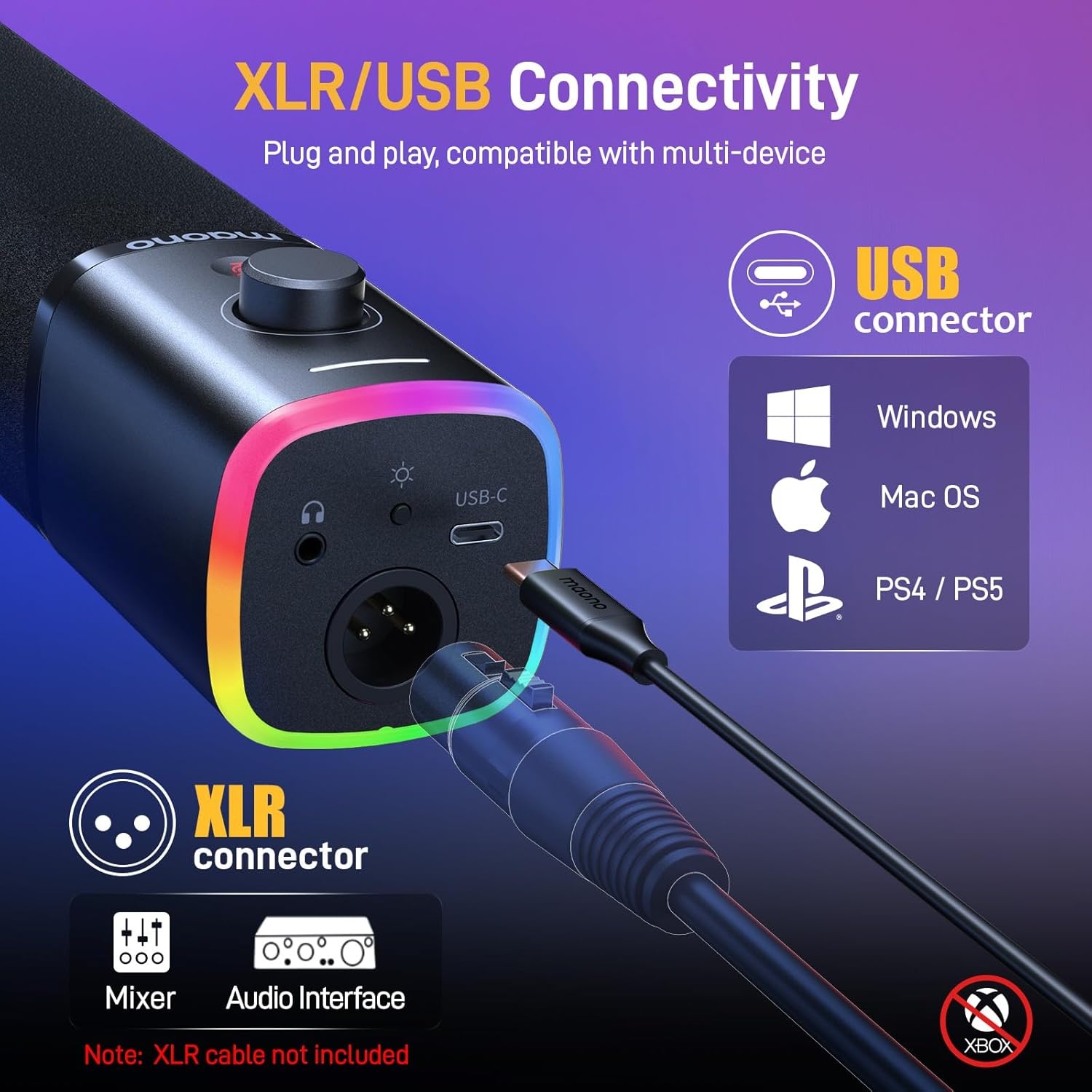 Microphone Gaming XLR/USB avec bras articulé - Jusqu'à -35% en Outlet