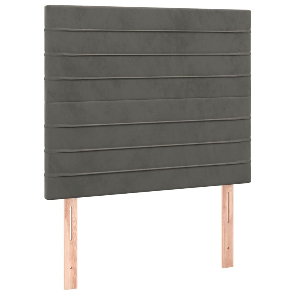Lot de 2 Têtes de lit en velours gris foncé - Jusqu'à -35% de remise