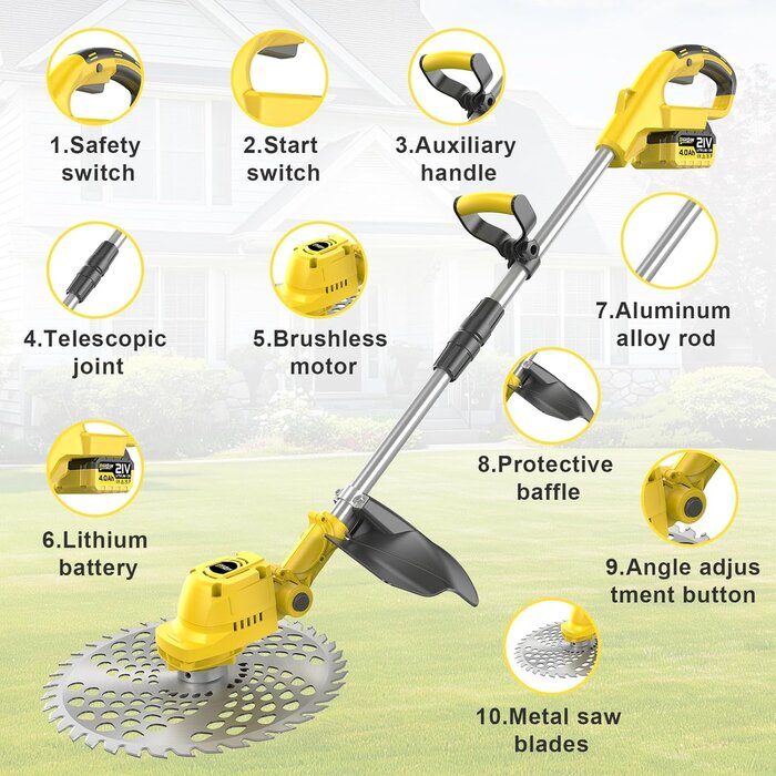 Coupe-bordures sans fil 1000W - 2 batteries - Jusqu'à 35% de réduction